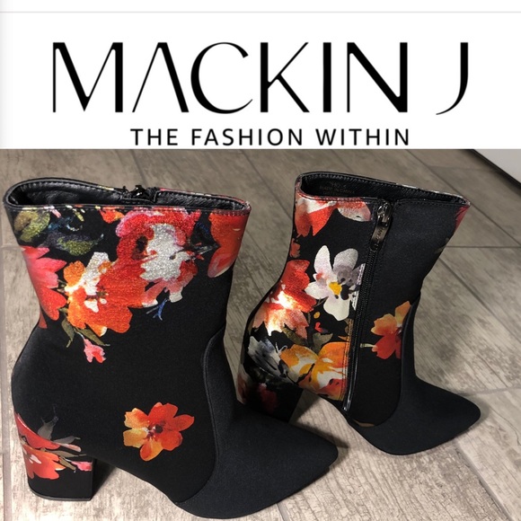 Mackin J Floral Satin Booties - Picture 3 of 5